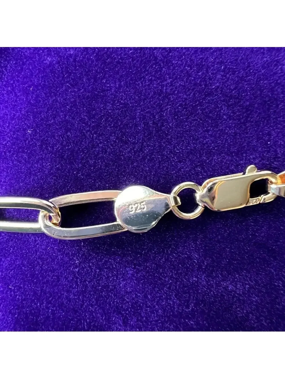 🆕 Vintage Gucci Charm 24k gold horse shoe Necklace Paperclip 925 Silver NWT - Picture 6 of 14